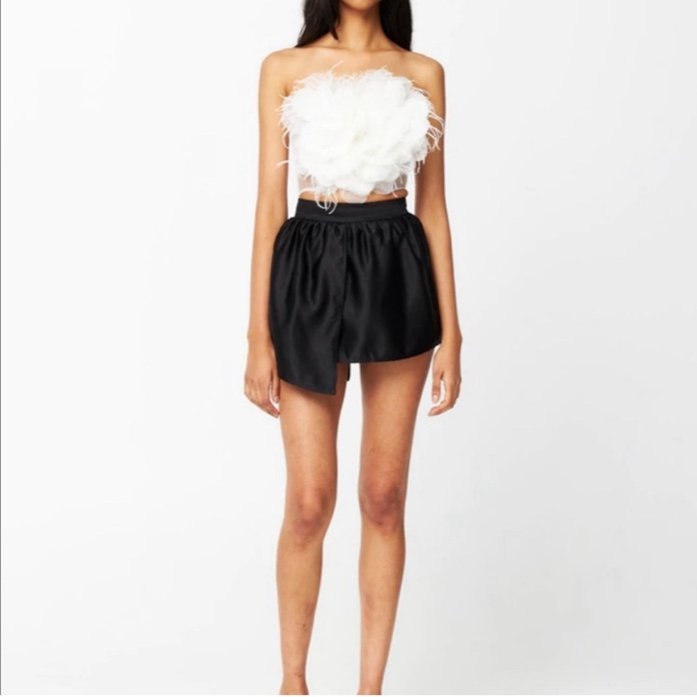 NWT PAR VIOLET FLORAL TRIBUTE BUSTIER WHITE